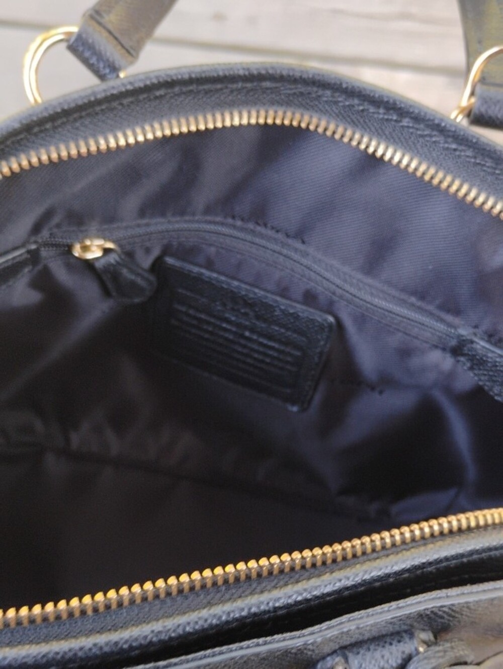 Coach Black Leather Prince Street Satchel Handbag Crossbody with Coach Scarf - Picture 14 of 16